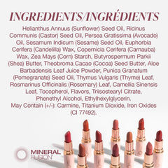 Mineral Fusion lipstick nourished by avocado oil for lips