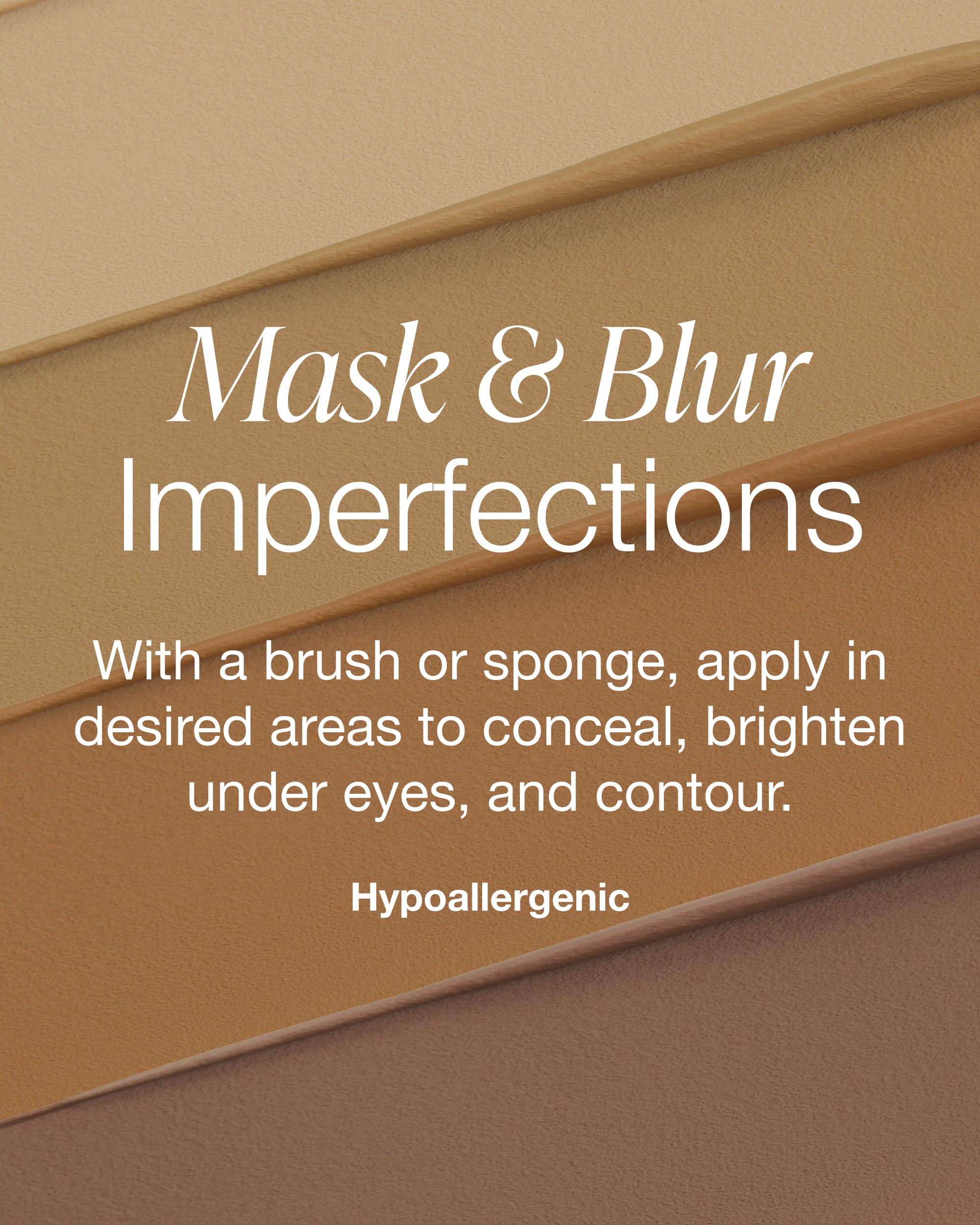 Mineral Fusion creamy texture closeup highlights hydrating makeup without caking.