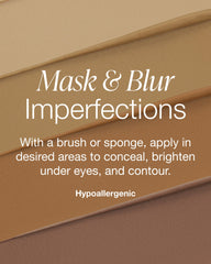 Mineral Fusion creamy texture closeup highlights hydrating makeup without caking.