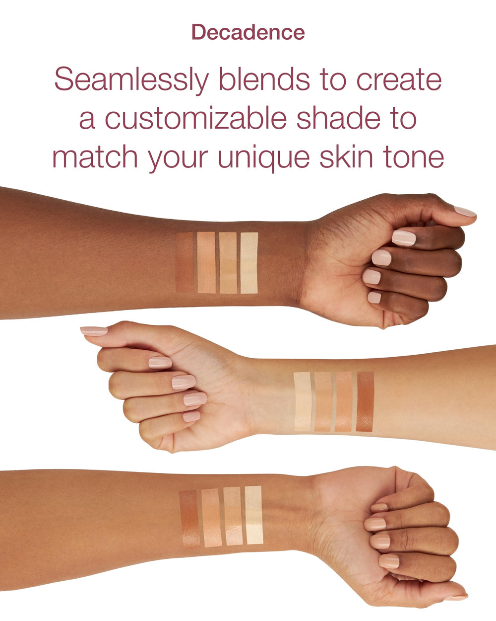 Mineral Fusion concealer palette shade range displayed on skin for accurate matching.