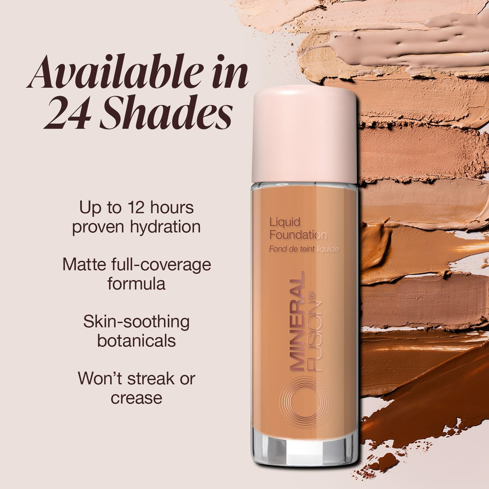 Mineral Fusion Olive 3 foundation arm swatch showing olive undertones for natural look