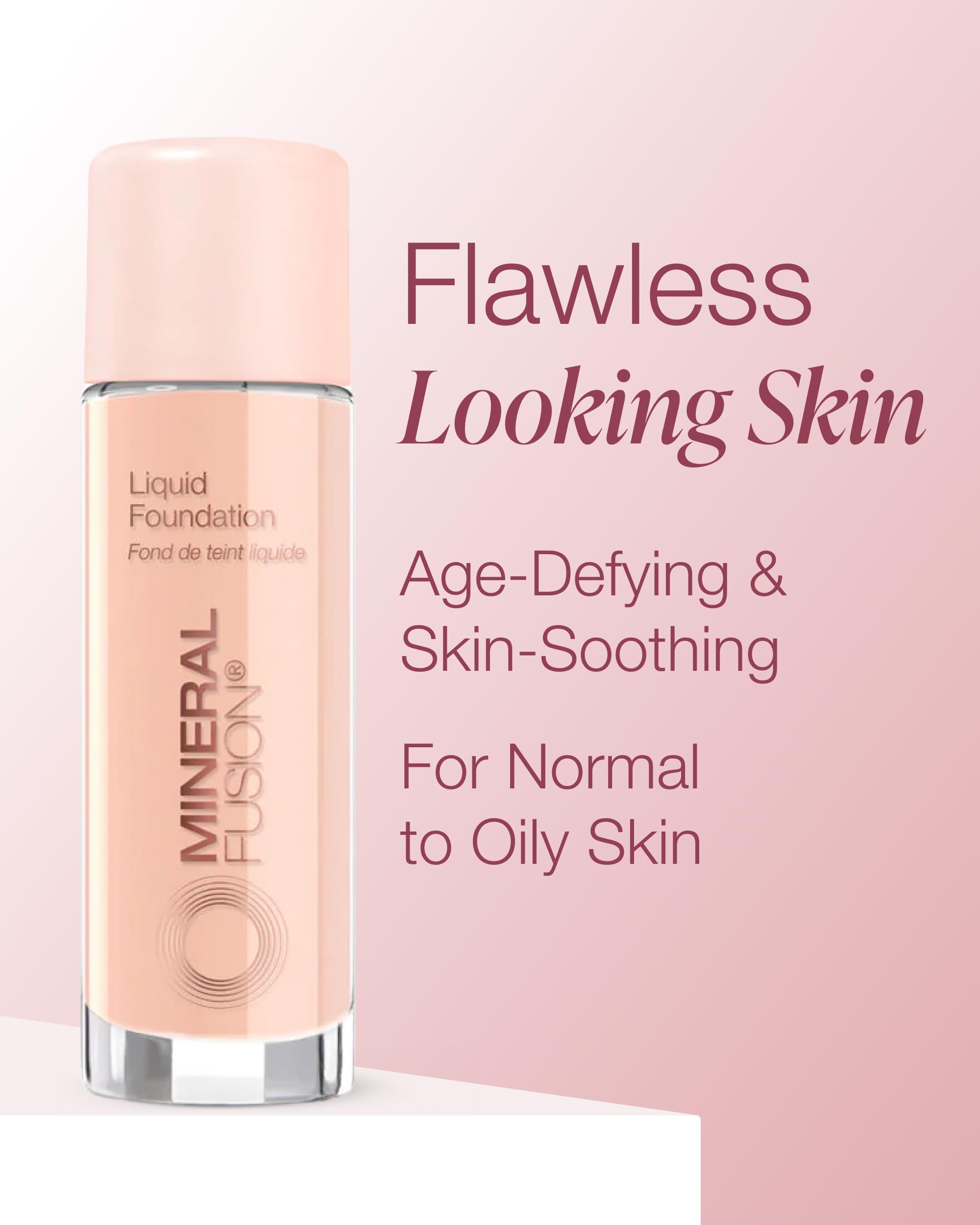 Mineral Fusion green tea and lavender ingredients closeup emphasizes gentle skin care.