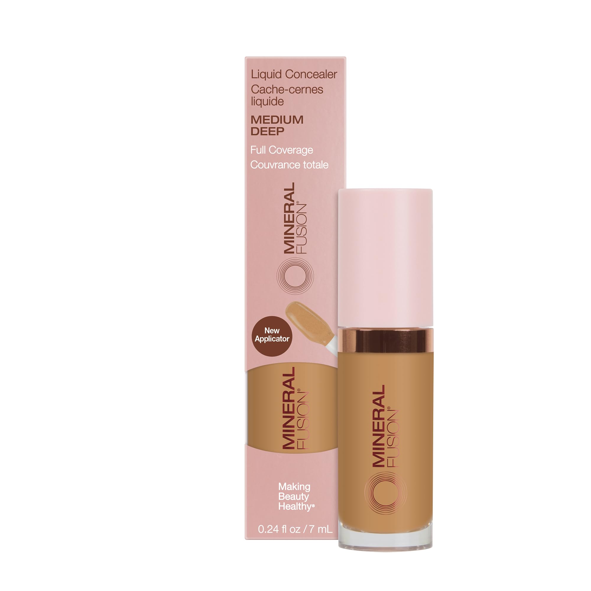 Mineral Fusion concealer packaging for Medium Deep shade ready for display