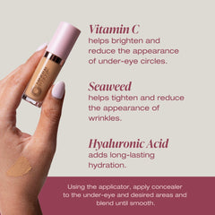 Blended finish on skin with even tone and minimal shine.