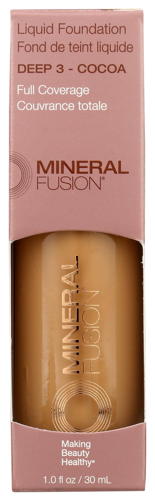 Mineral Fusion Deep 3 swatch on tan-to-deep skin with golden undertones