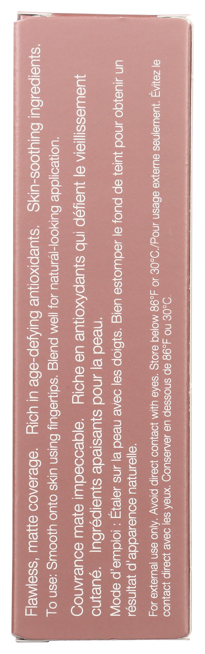 Mineral Fusion bottle demonstrates easy dispersion and warm undertones