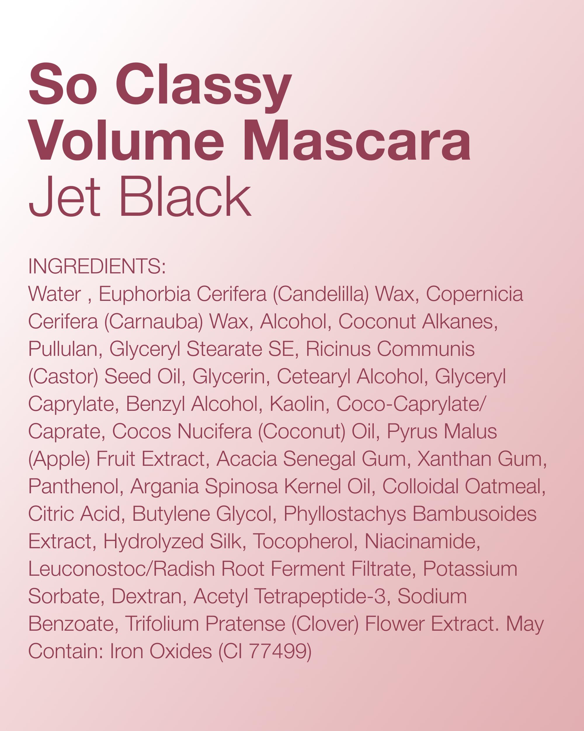 Mineral Fusion So Classy Volume Mascara no-flake formula ensures clean wear
