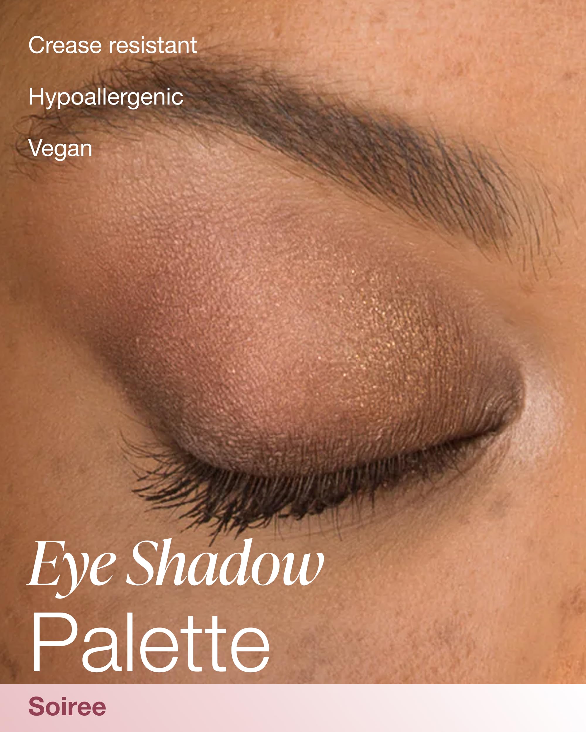 Mineral Fusion Soiree swatches cream on lid for a soft day look