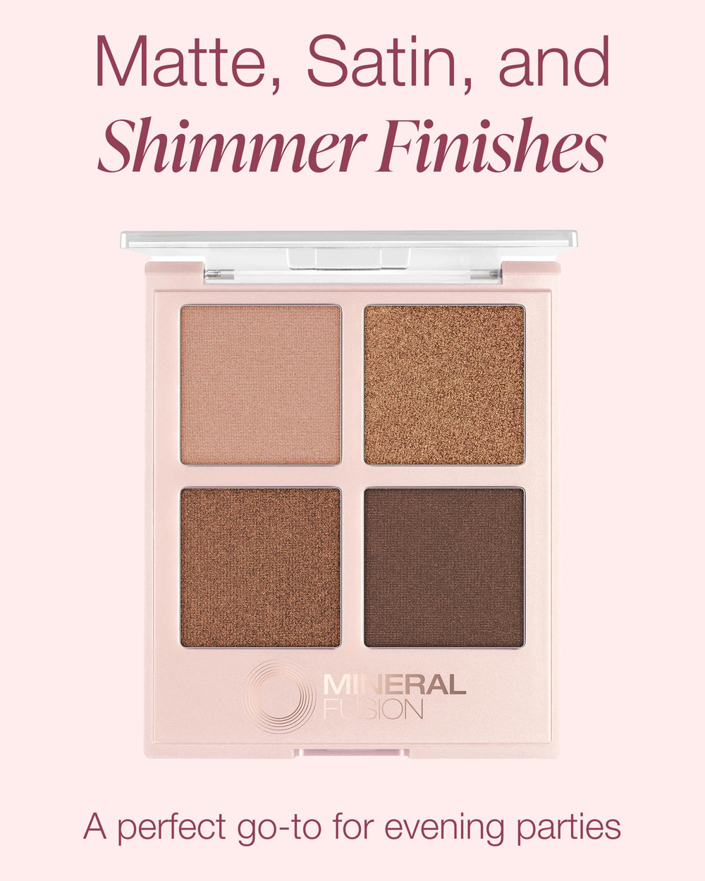 Mineral Fusion Soiree swatches gold for a shimmering eye accent