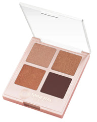 Mineral Fusion Speakeasy palette compact showing four versatile shades for day to night looks