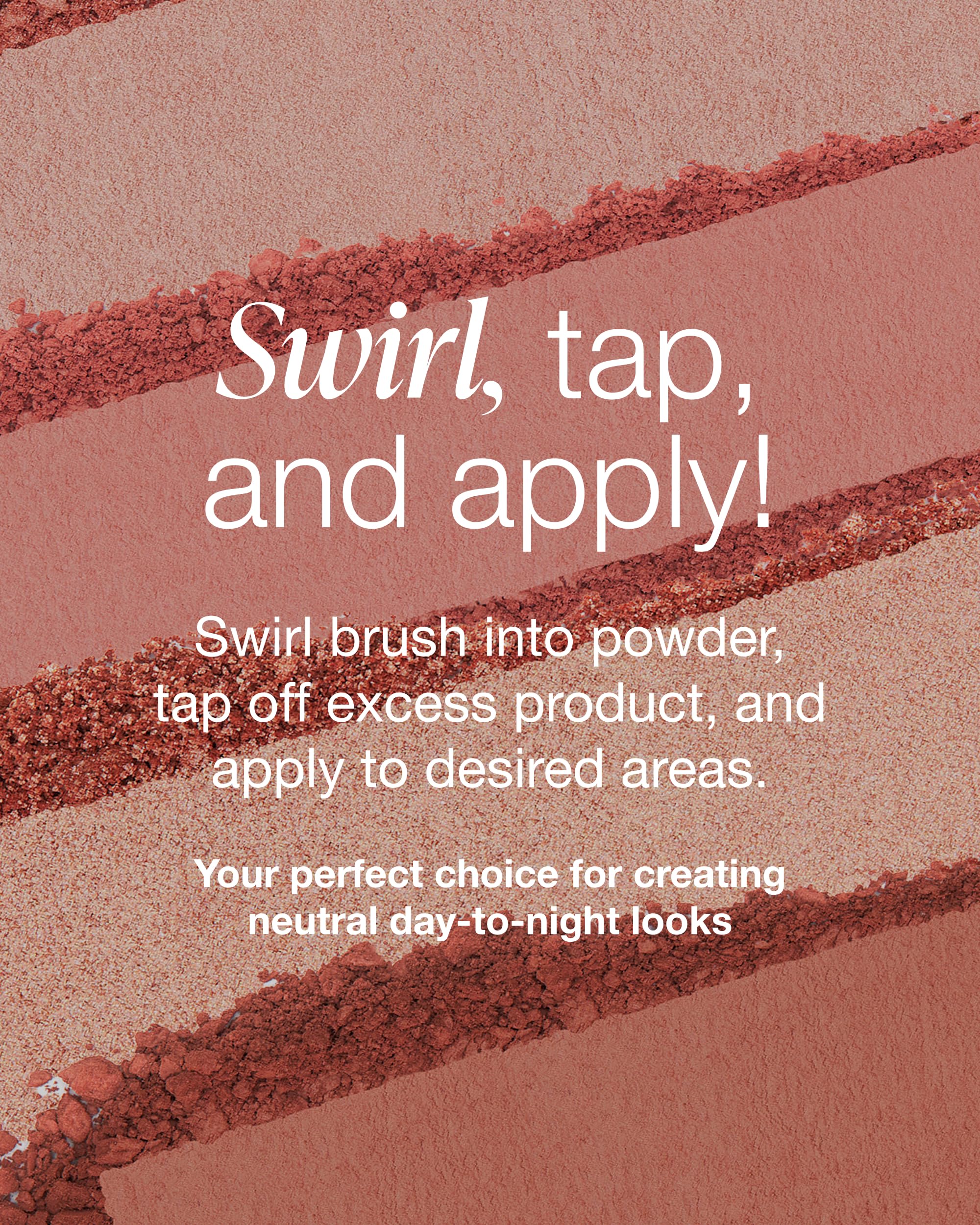 Application shot shows brush picking pigment from Mineral Fusion palette
