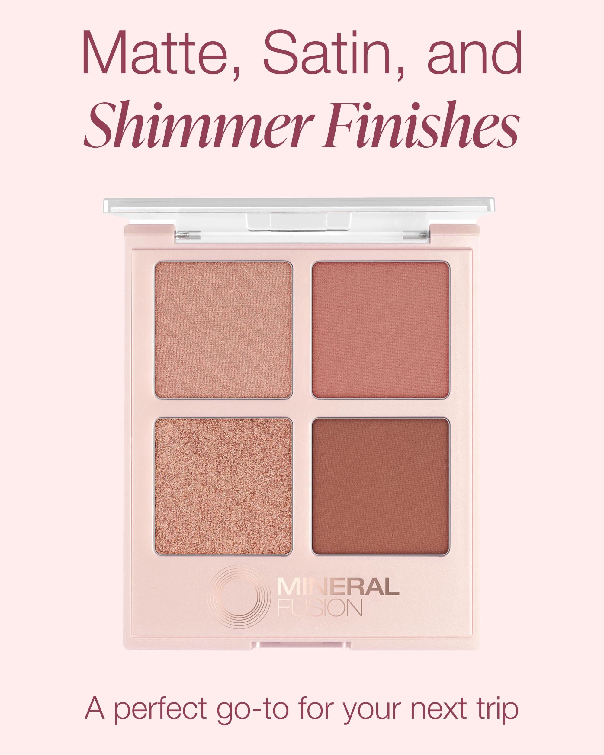 Close-up of matte shade from Mineral Fusion Summer Vacation for crease definition