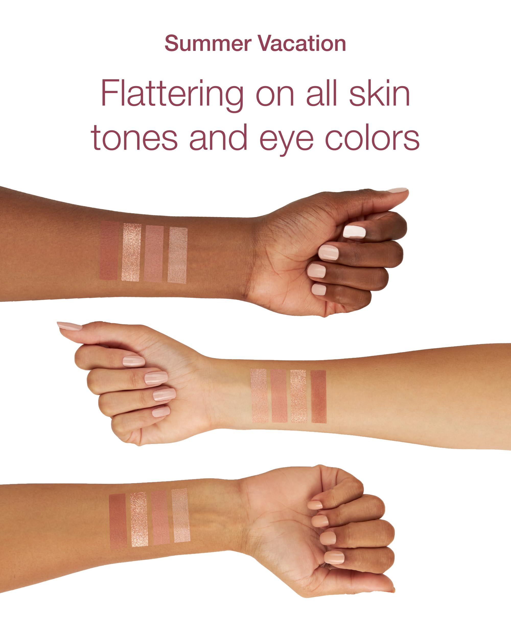 Satin shade in Mineral Fusion Summer Vacation delivers smooth lid application