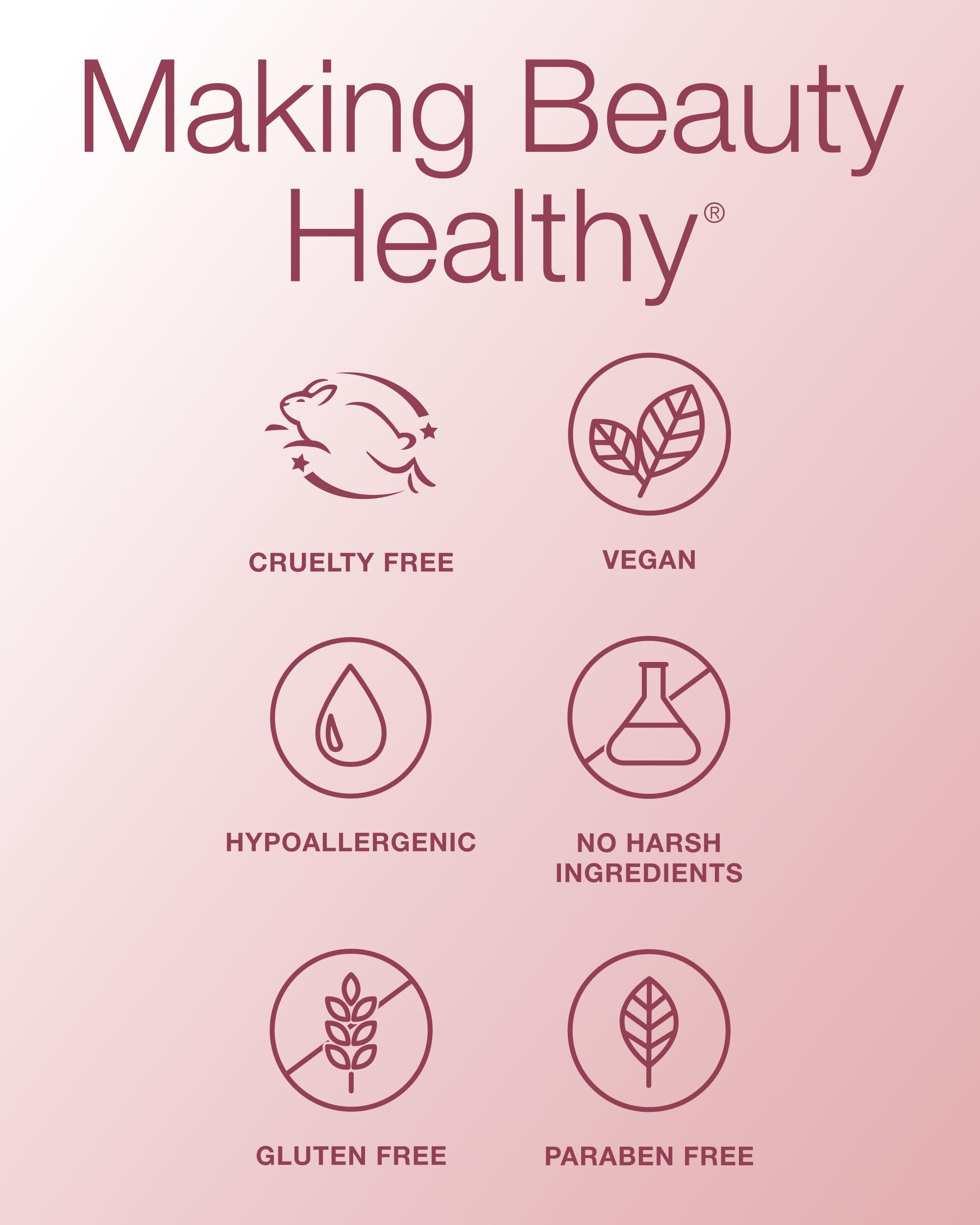 Mineral Fusion vegan cruelty-free seal signals ethical cosmetics choice.