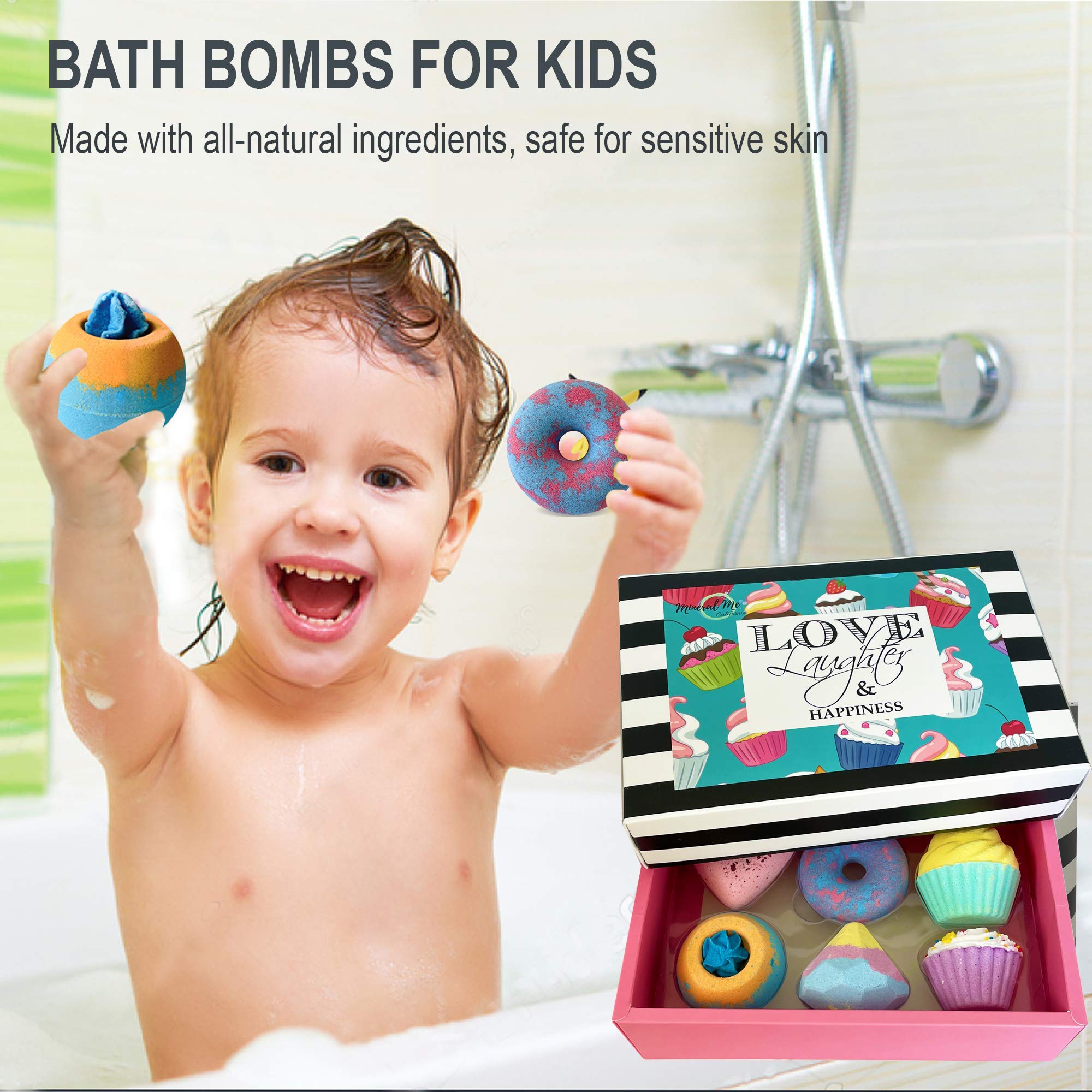 Mineral Me California bath bombs with colorful pour for visual delight