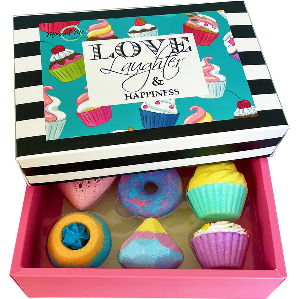 Mineral Me California bath bombs cupcake shape for kids bath time joy