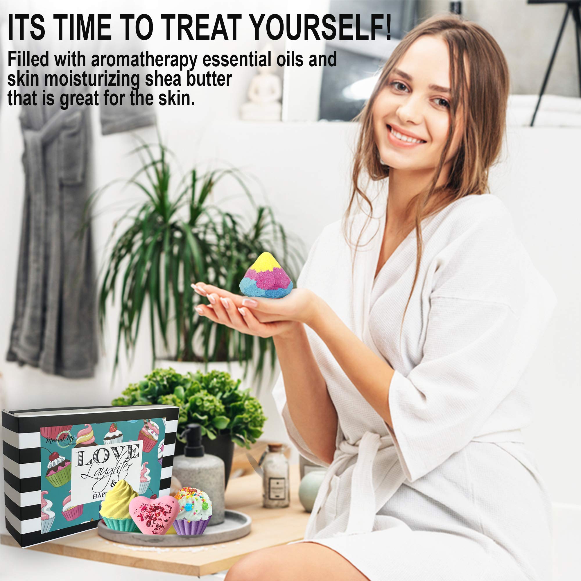 Mineral Me California bath bombs with essential oils for in-home aromatherapy