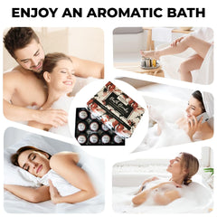 Mineral Me California bath bombs releasing natural essences in a soothing aroma.