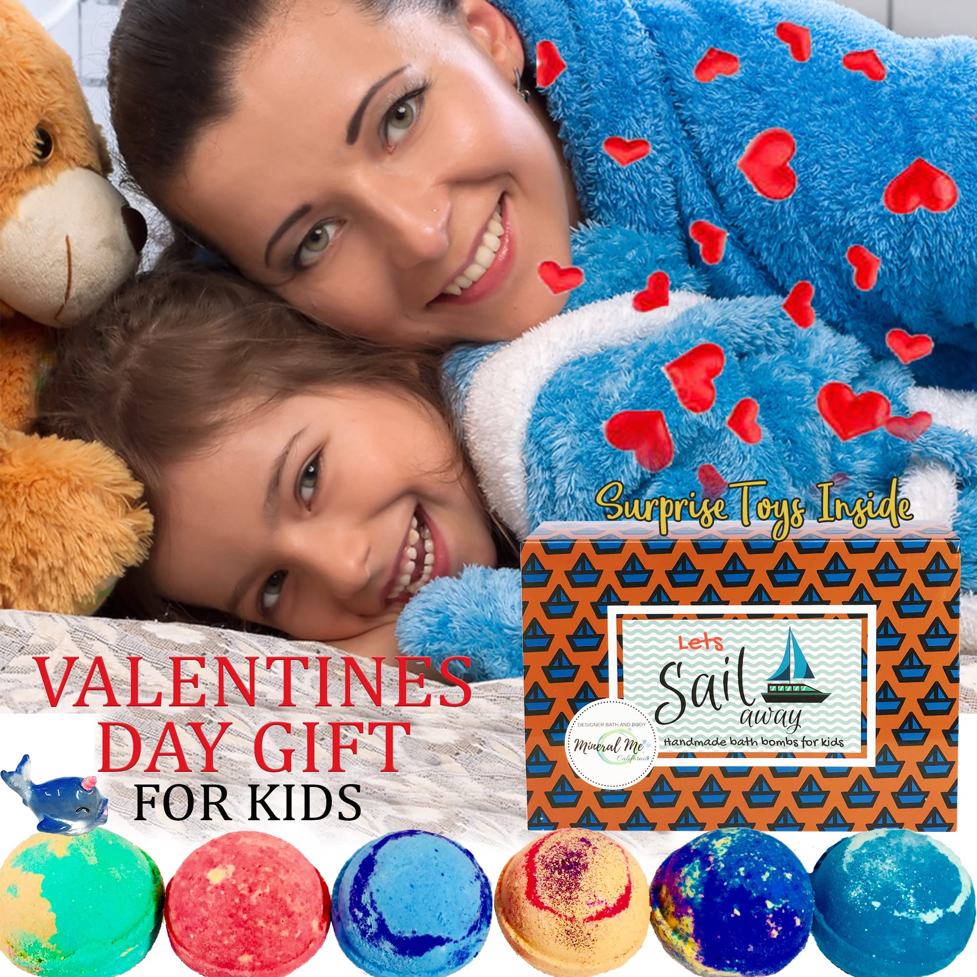 Mineral Me California bath bombs color the water and fizz with bubbles