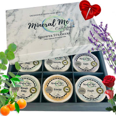 Mineral Me California orange-bergamot shower steamer for an energizing morning ritual