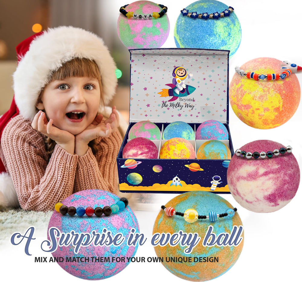Mineral Me California space galaxy bath bombs make a unique Valentine's gift for kids.