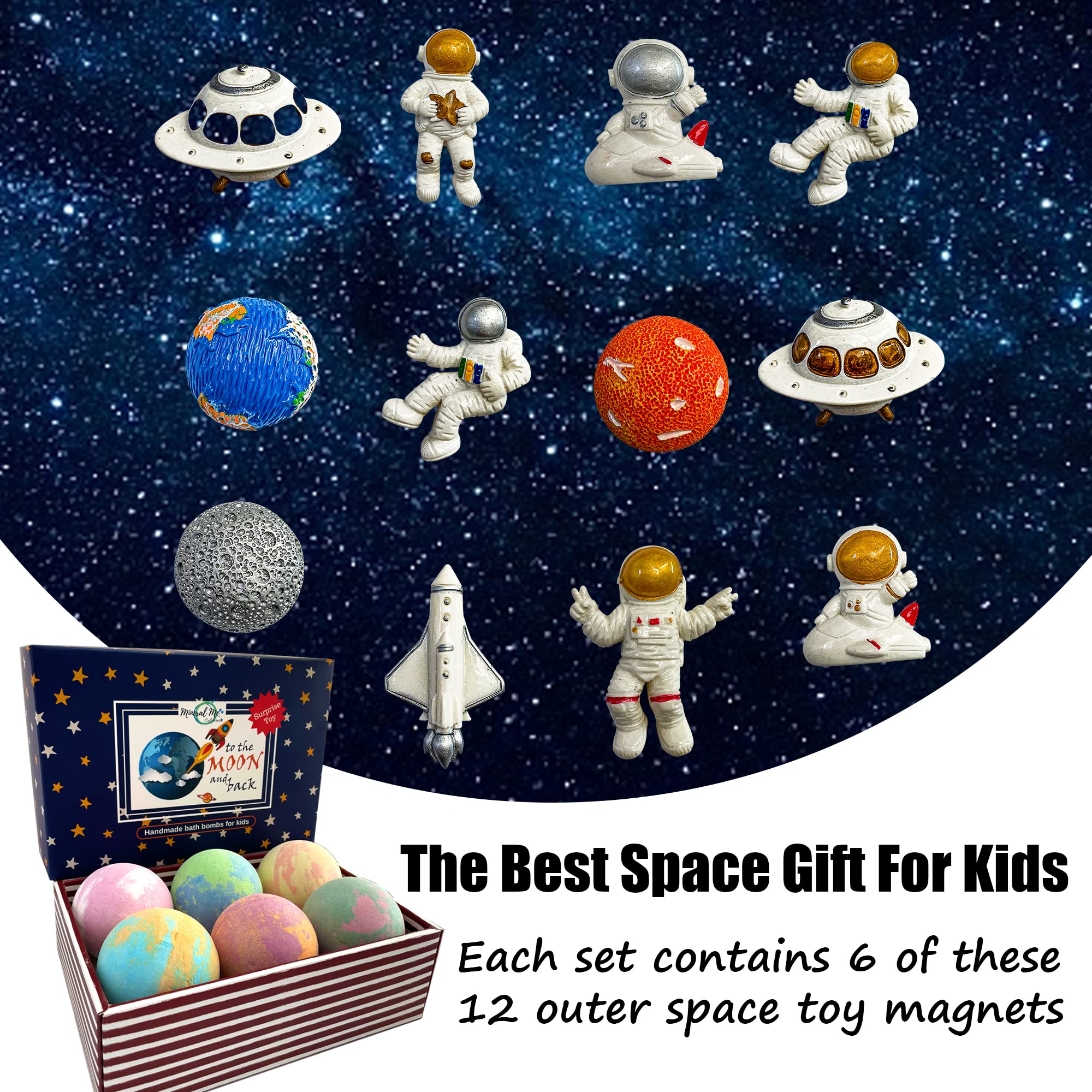 Mineral Me Galaxy bath bomb creates bubbles when water runs, enhancing bath time.