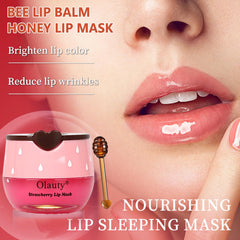 Miniling sleeping lip mask setup image highlighting night-time lip care.