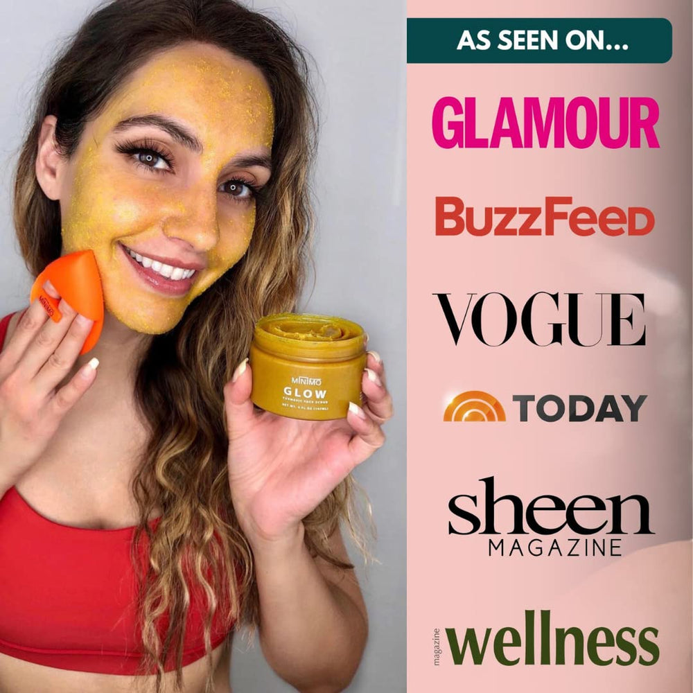 Minimo Glow Two-in-One Scrub Mask image showing versatility for pampering sessions