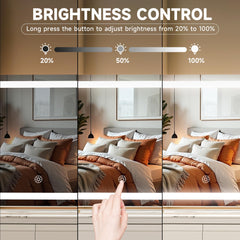 MINISO vanity mirror with lights, 3 color modes for warm natural and cool tones.
