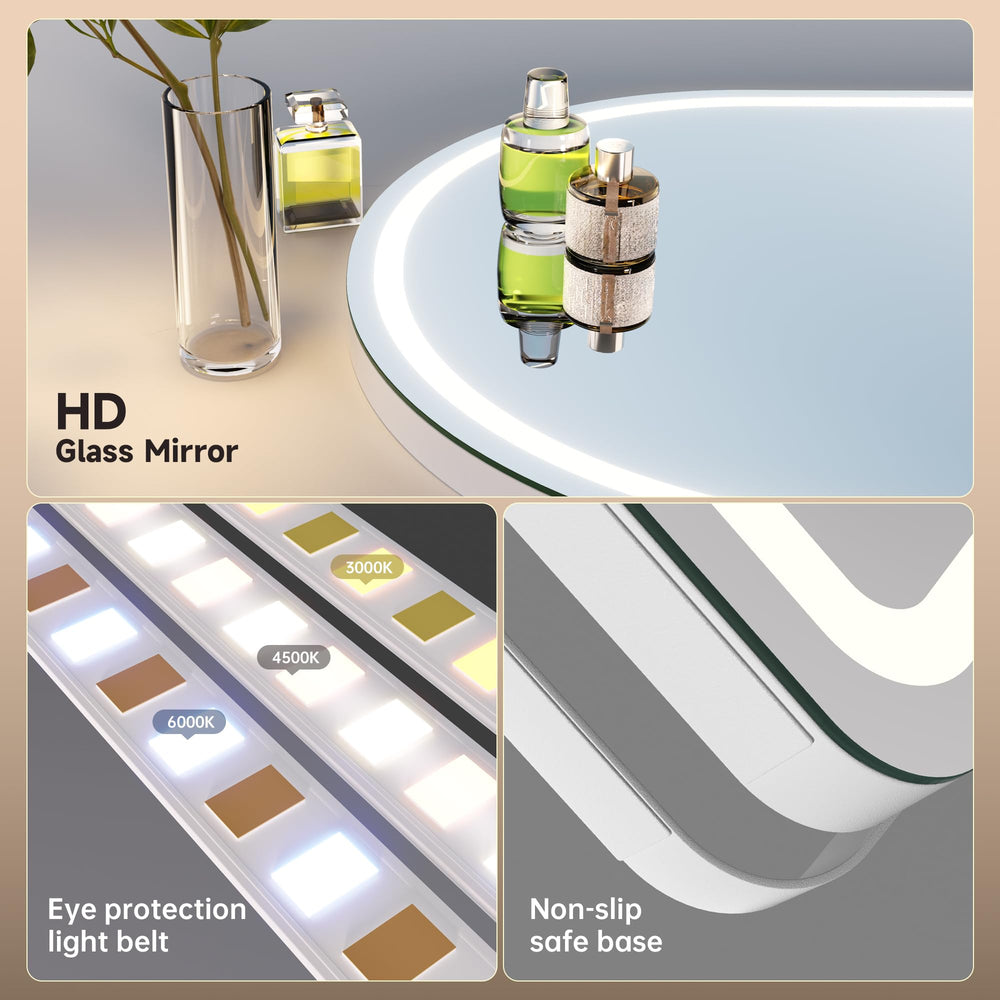 MINISO vanity mirror smart touch controls for quick light and color changes.