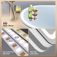 MINISO vanity mirror smart touch controls for quick light and color changes.