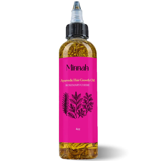Minnah Hair Growth Oil bottle pour for easy daily application