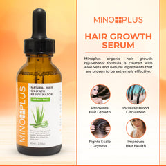 MINO PLUS label detail on bottle highlighting natural ingredients.