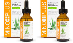 MINO PLUS natural hair growth serum bottle 60ml for daily scalp nourishment.