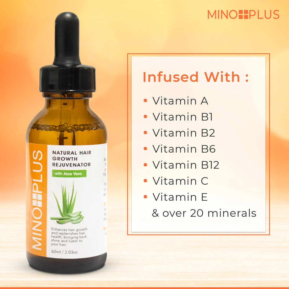 MINO PLUS pack-of-2 serum bottles ready for at-home routine.