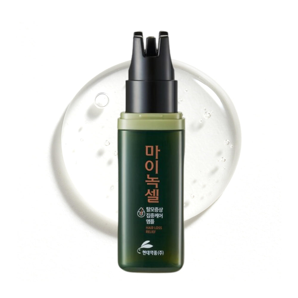 MINOXELL Korean Scalp Intensive Serum bottle showing concentrated scalp care for thinning areas.