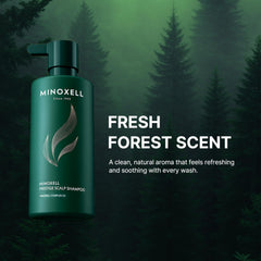Refreshing cooling sensation while rinsing MINOXELL Prestige Shampoo