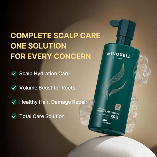 MINOXELL Prestige Shampoo pump dispenser enables easy, even distribution