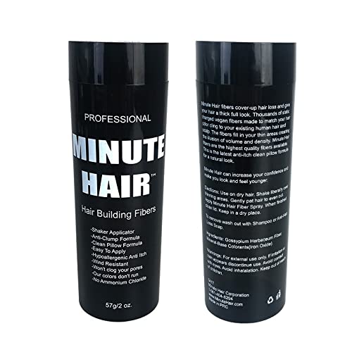 Minute Hair Biggie bottle front view, easy touch-ups with refillable container