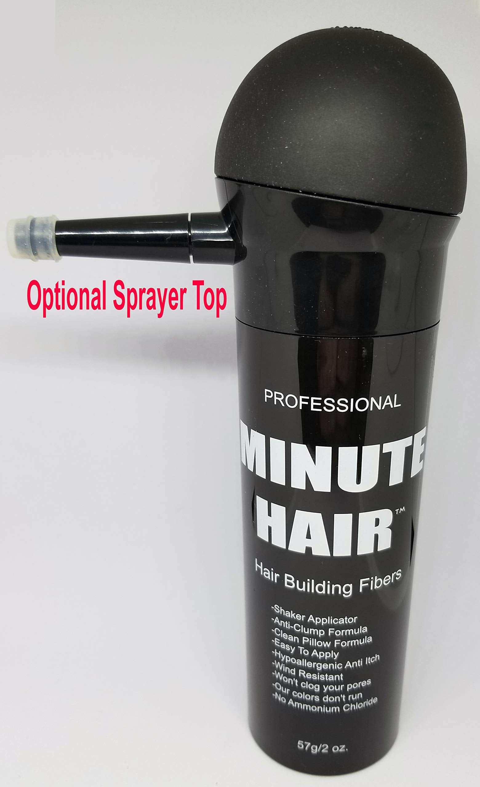 Minute Hair fibers on hairline look natural with hold spray