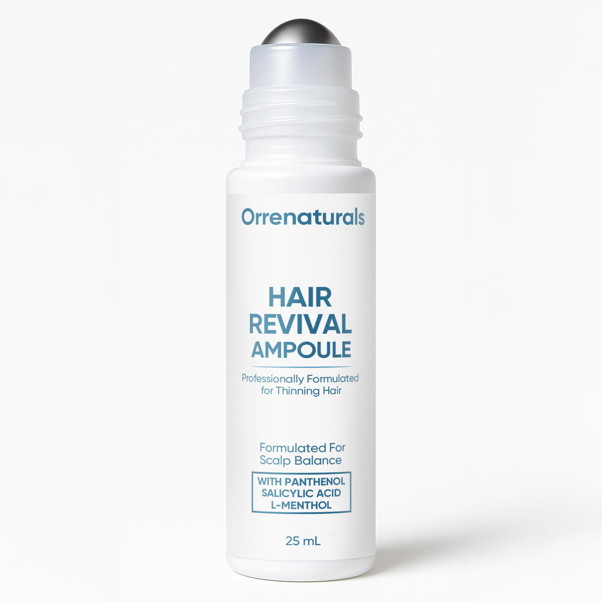 Minyang Orrenaturals hair revival ampoule bottle, compact packaging and lightweight formula for daily use.