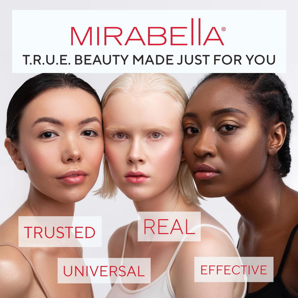 Mirabella Invincible offers 24 universal shades for diverse skin tones.