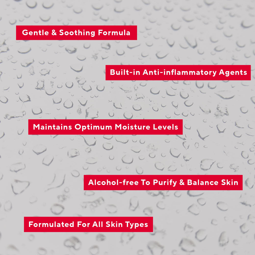 Mirabella Balance Toner on cotton pad for gentle cleansing and toning.