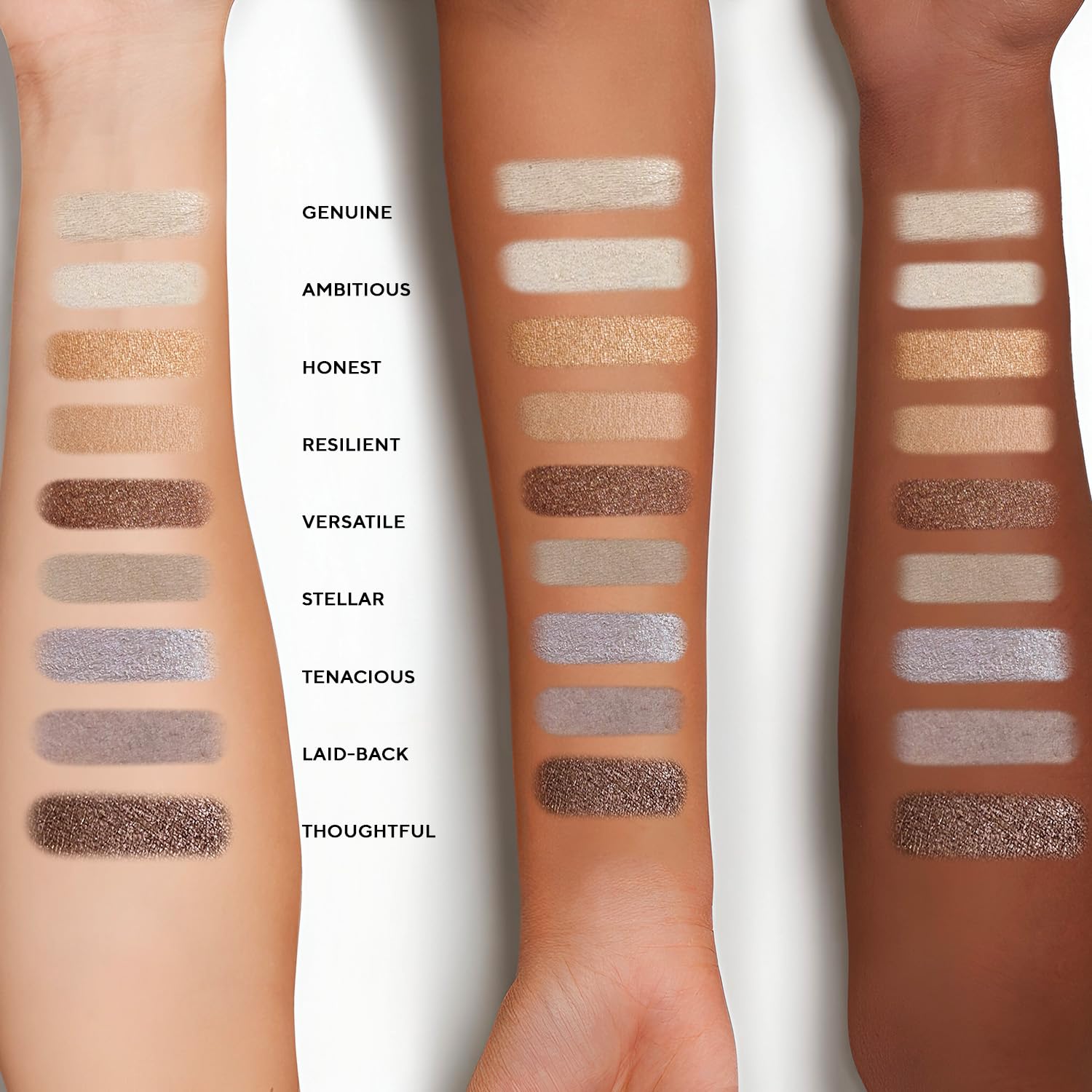 Neutral palette ideal for effortless day-to-night eye looks.