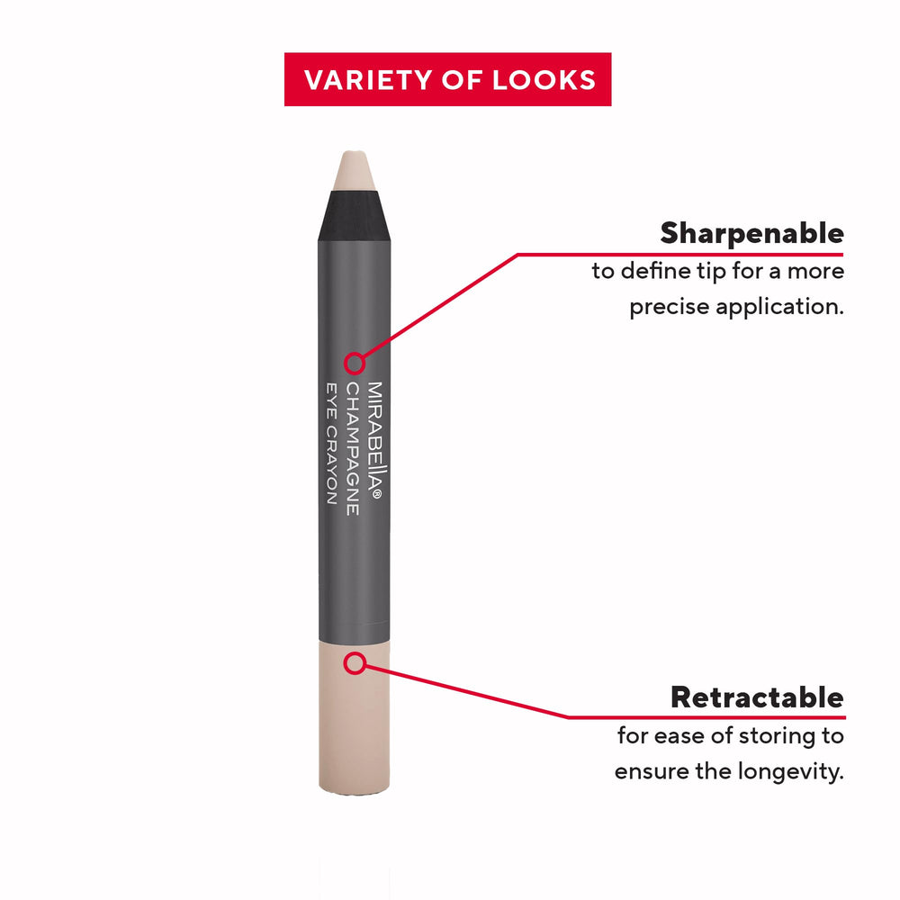 Mirabella Champagne for a smoky eye look with soft, blendable edges.