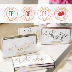 Mirabella Eye Love You packaging highlighting clean beauty and cruelty-free features