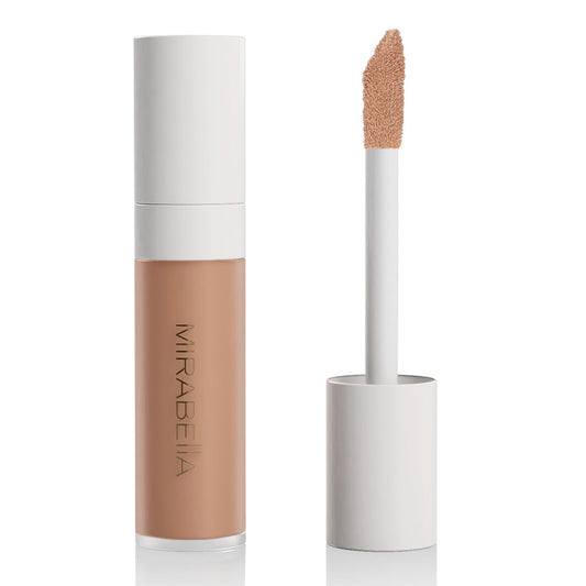 Mirabella Invincible concealer bottle close-up for long-lasting full coverage.