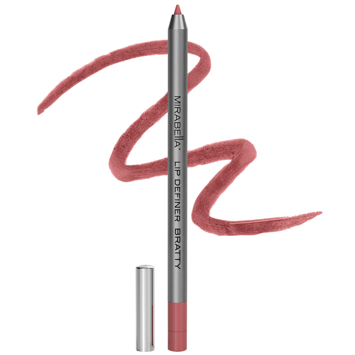 Mirabella Line and Define Lip Definer packshot shows a sleek retractable pencil for defined lips