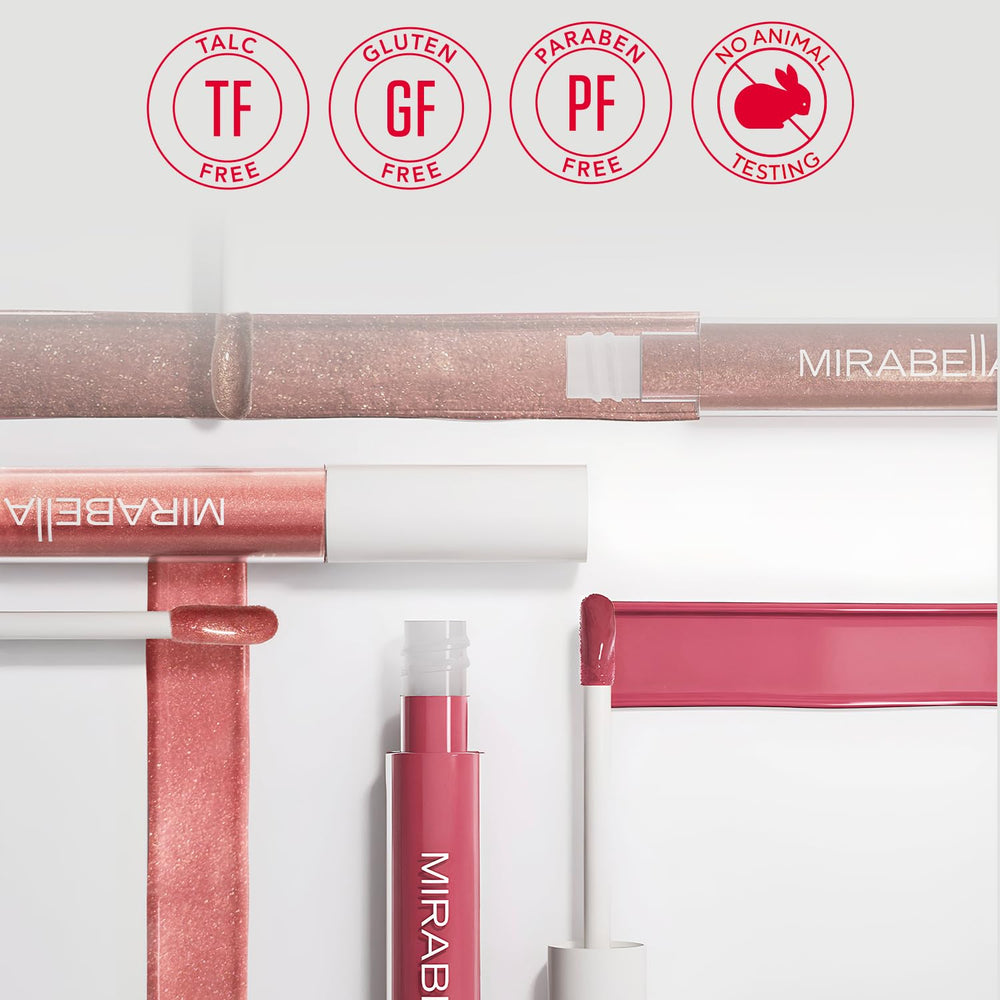 Mirabella Luxe Matte Lip Gloss wear test emphasizing smudge resistance.