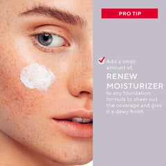 Mirabella Renew application motion demonstrates upward strokes on neck and chest